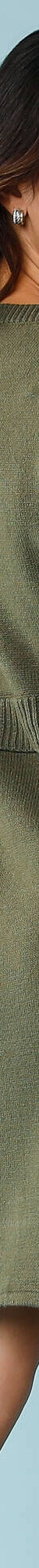 Robe pull effet portefeuille, Spécial Petites (kaki) Robe pull effet portefeuille, Spécial Petites (kaki)